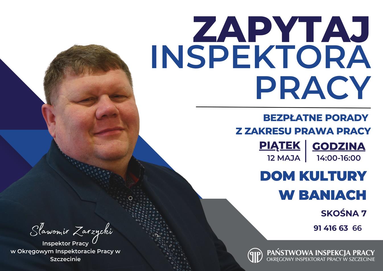 Plakat zapraszający na bezpłatną poradę w zakresie prawa pracy